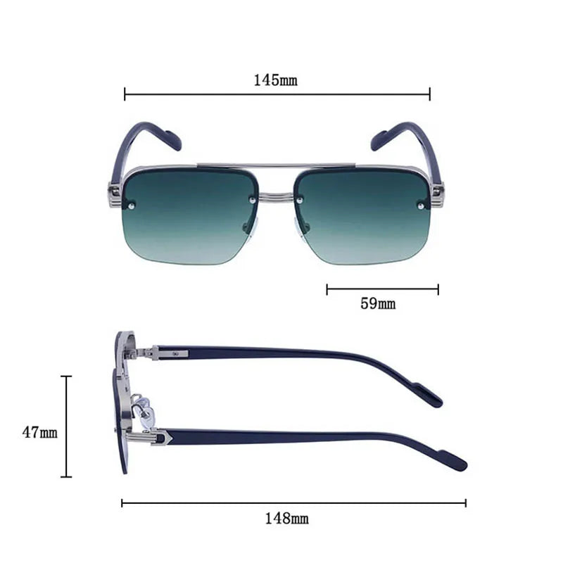 Alberto Lombardi™ Semi-Rimless Sunglasses - Axel Ross