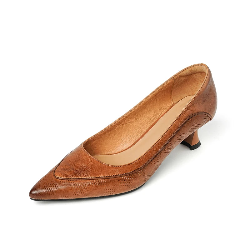 Amara Genuine Leather Heels
