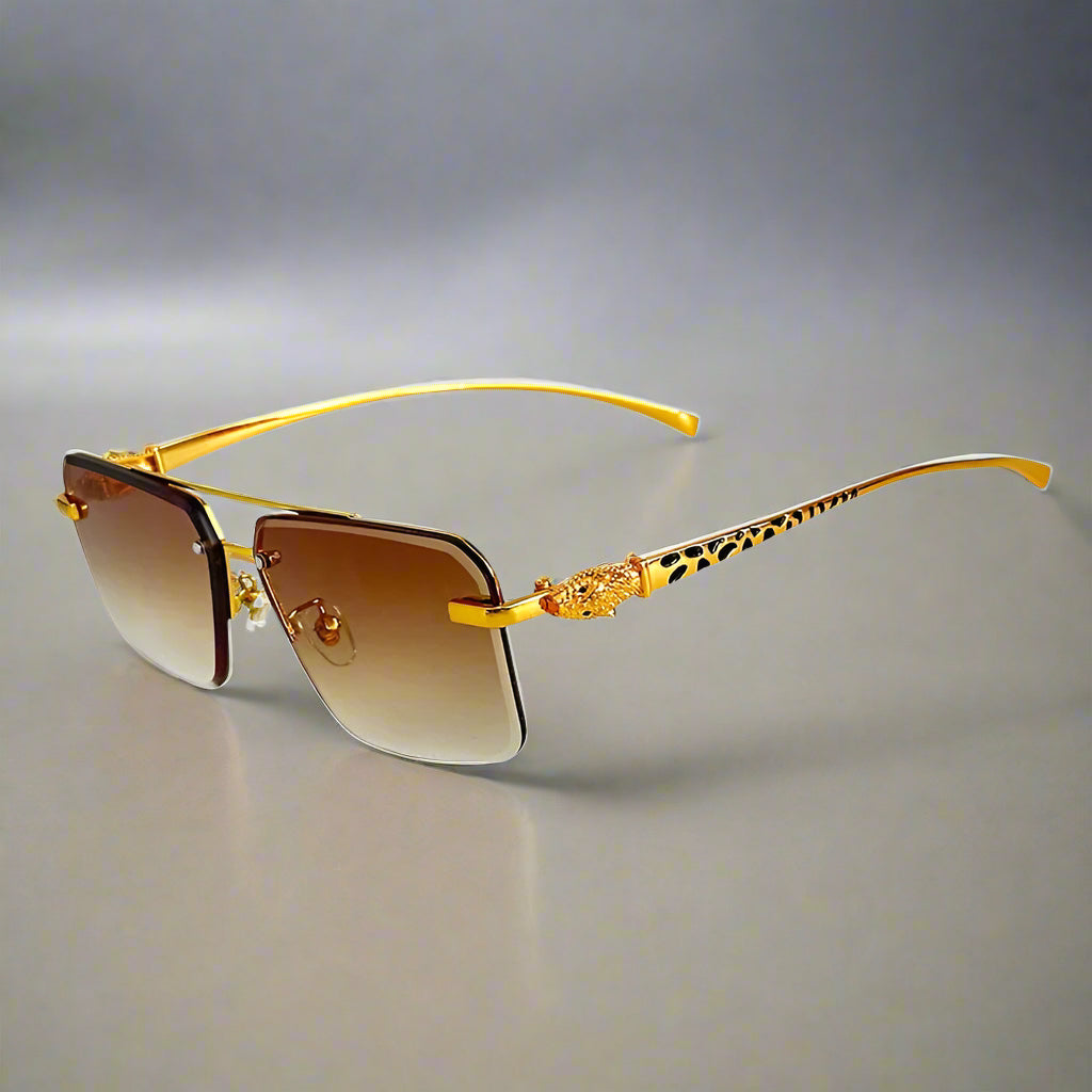 "Leopardo" Square Sunglasses - Axel Ross