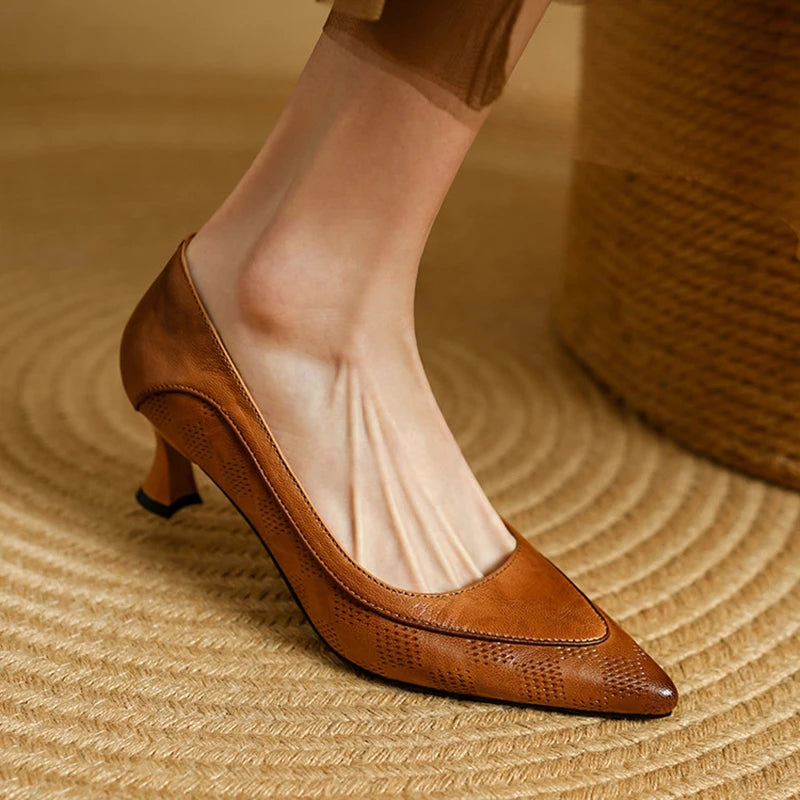 Amara Genuine Leather Heels