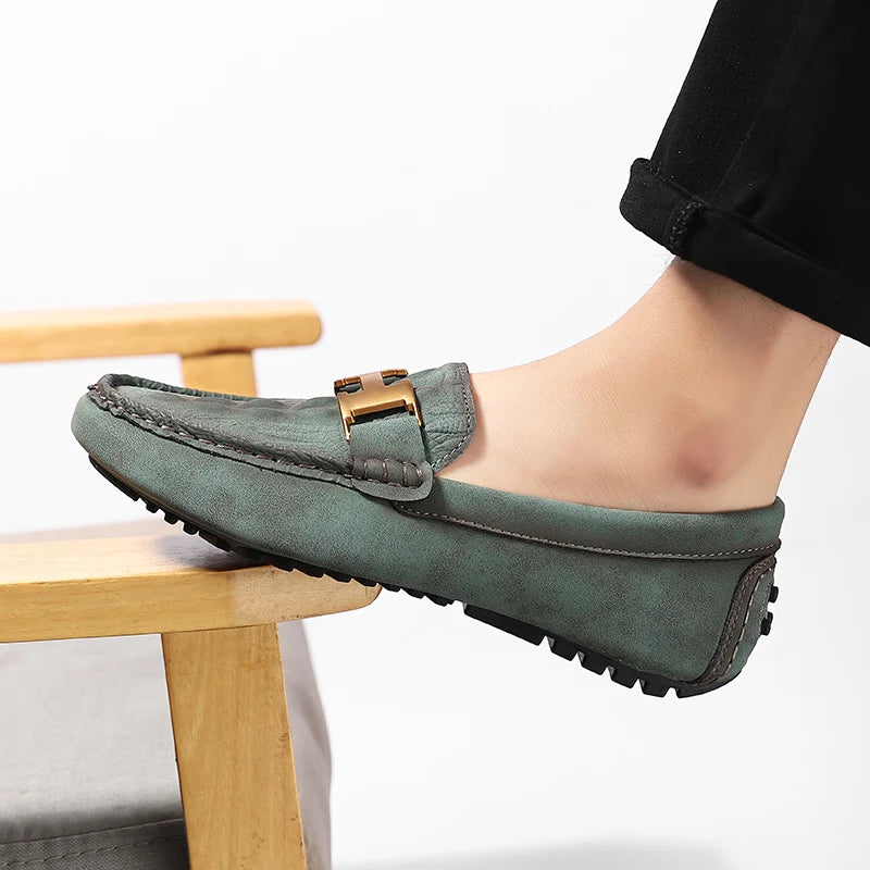 Classic Blue Men's Loafers Big Size 48 Comfy Leather Casual Shoes Men Lightweight Driving Shoes Men Moccasins zapatos de hombre - Axel Ross