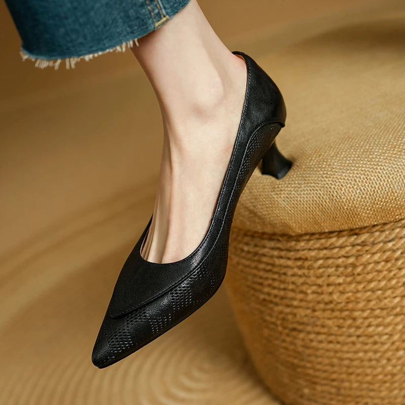 Amara Genuine Leather Heels