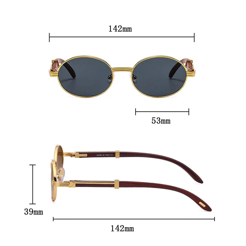 "Rosselli" - Premium Oval Sunglasses - Axel Ross