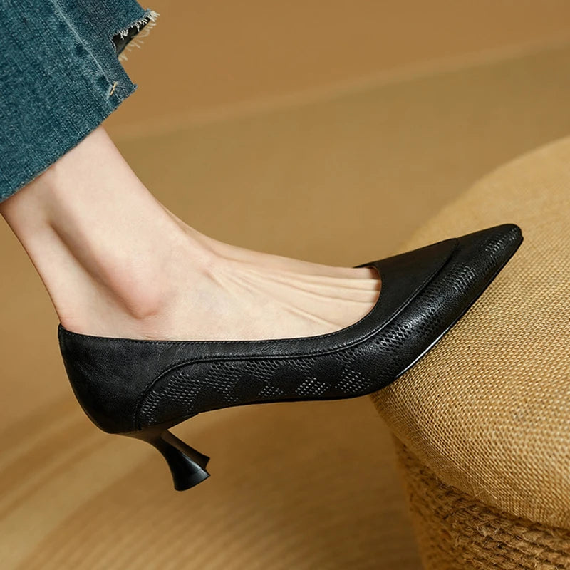 Amara Genuine Leather Heels