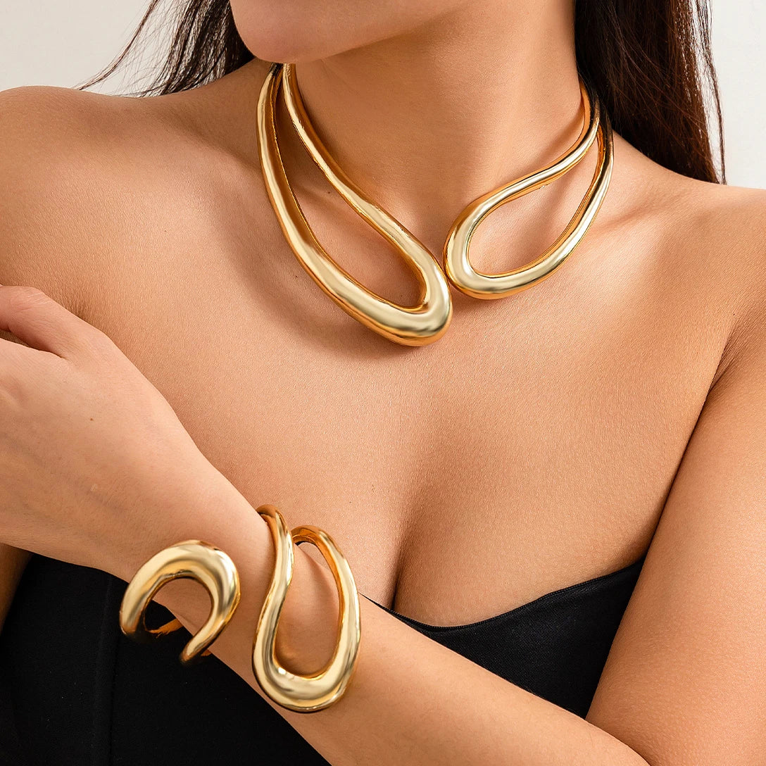 Aureum Wave Jewelry Set