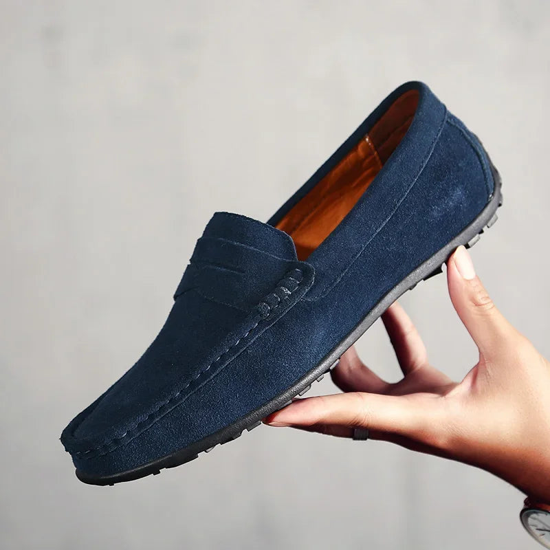 Bravini Suede Slip-Ons - Axel Ross