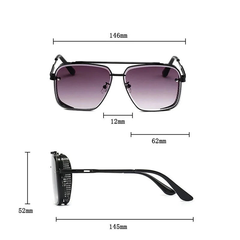 Alessio™ Metal Steampunk Sunglasses - Axel Ross