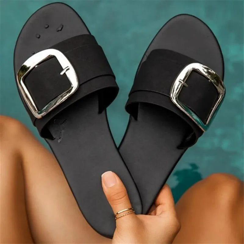 Amara Buckle Slides - Axel Ross