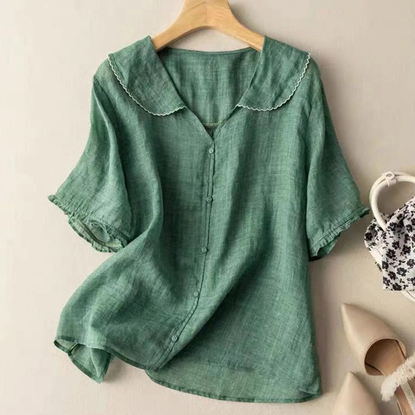 Madeline's Linen Blouse - Axel Ross