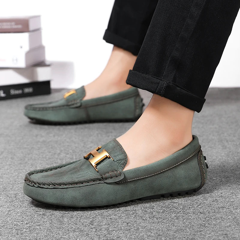 Classic Blue Men's Loafers Big Size 48 Comfy Leather Casual Shoes Men Lightweight Driving Shoes Men Moccasins zapatos de hombre - Axel Ross