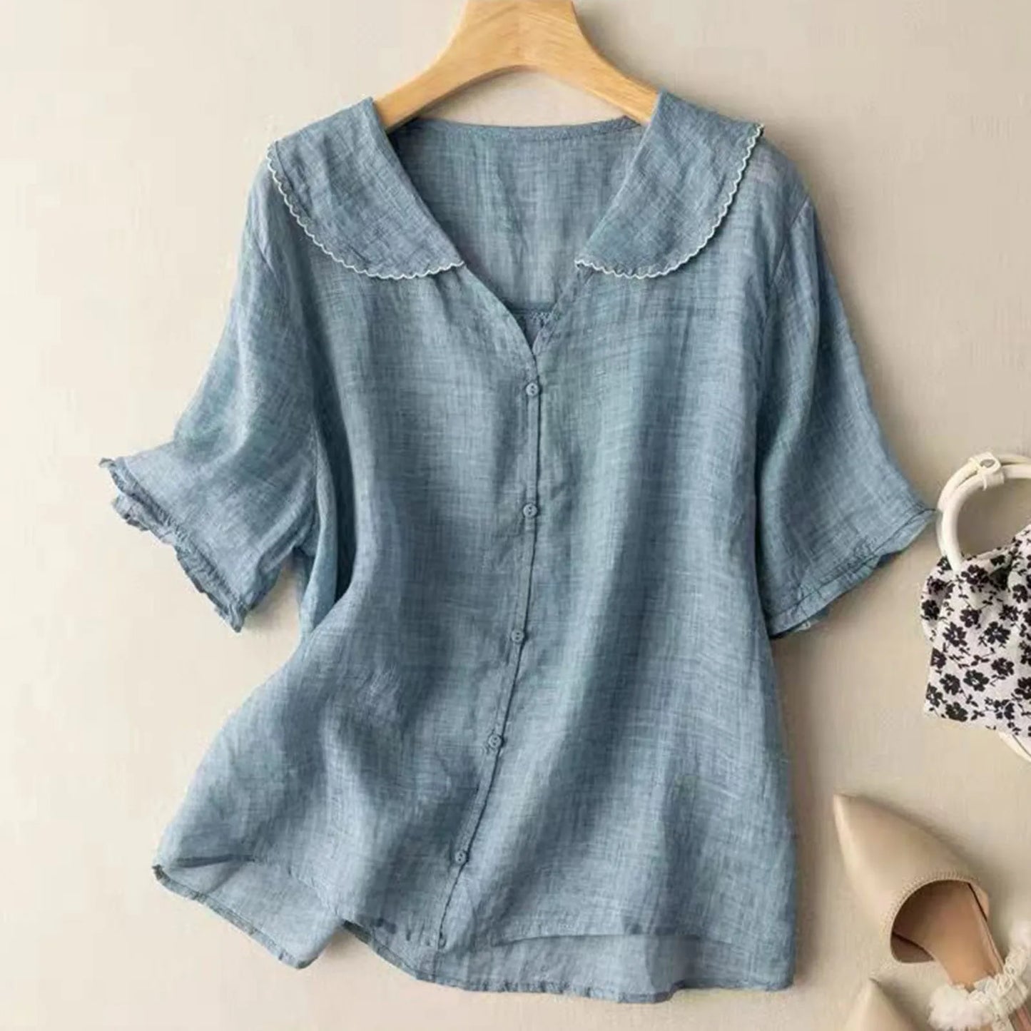 Madeline's Linen Blouse - Axel Ross