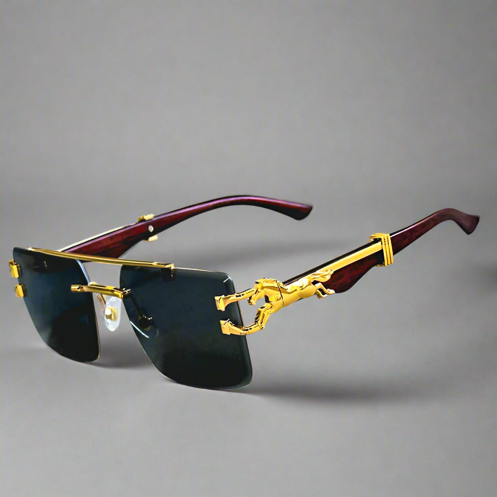 "Mustang" Rimless Wooden Sunglasses - Axel Ross