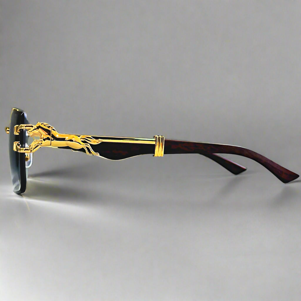 "Mustang" Rimless Wooden Sunglasses - Axel Ross