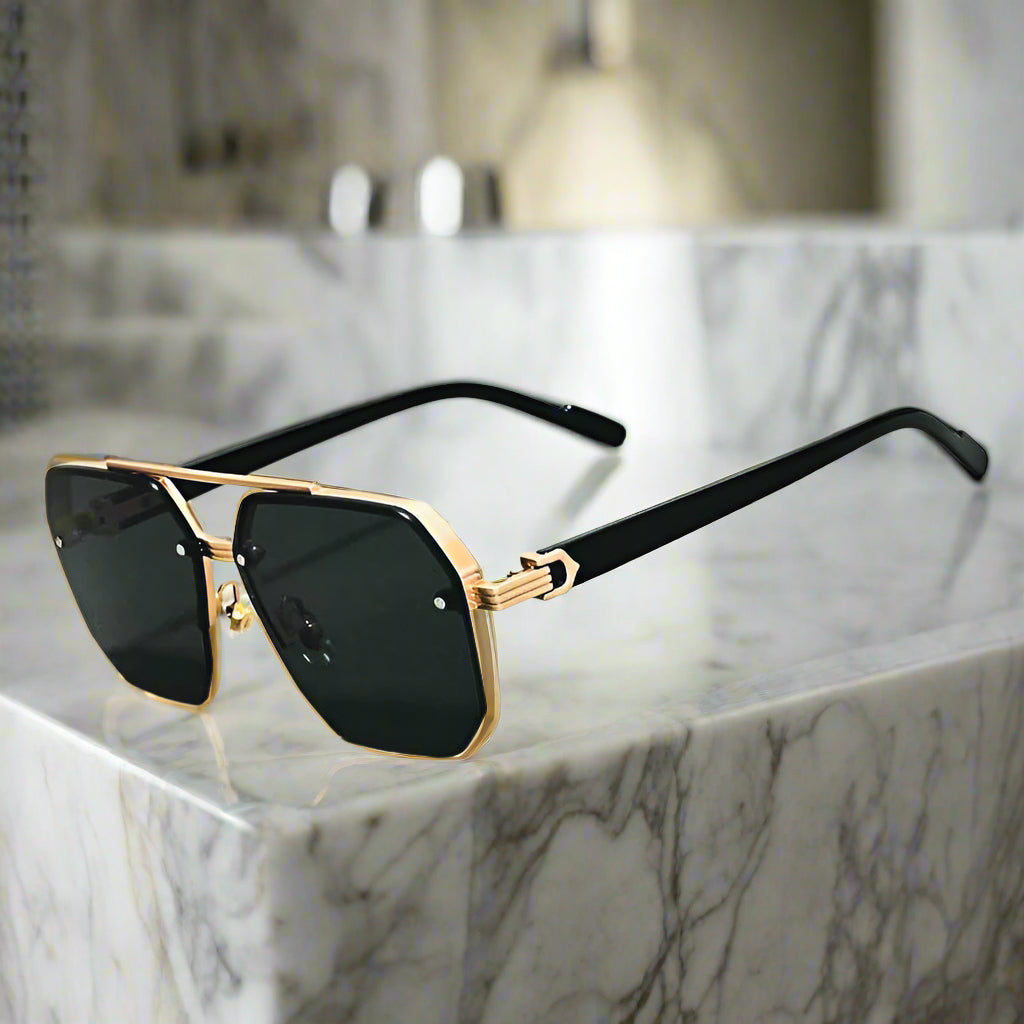 "Jupiter" Semi-Rimless Vintage Sunglasses - Axel Ross