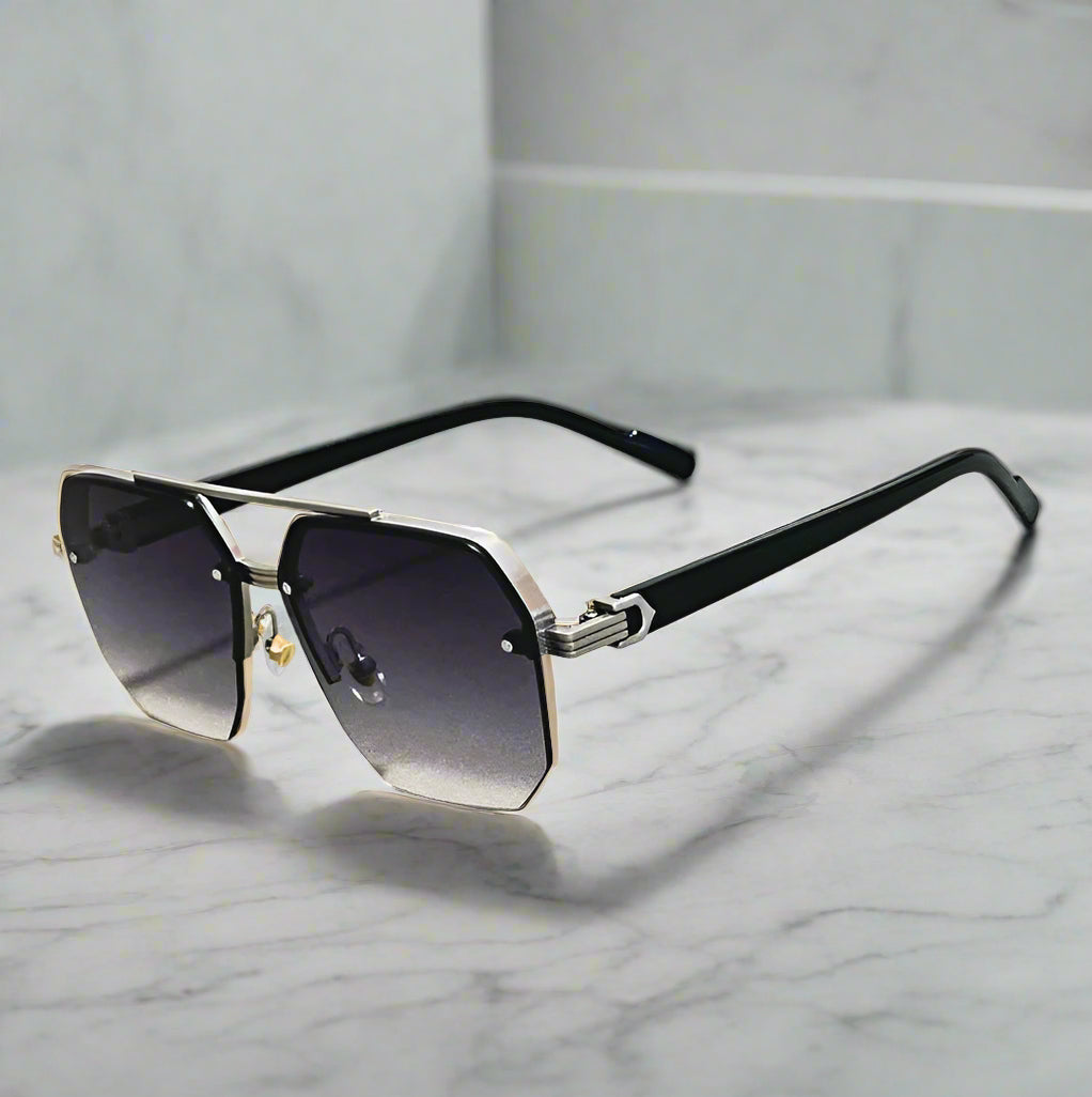 "Jupiter" Semi-Rimless Vintage Sunglasses - Axel Ross