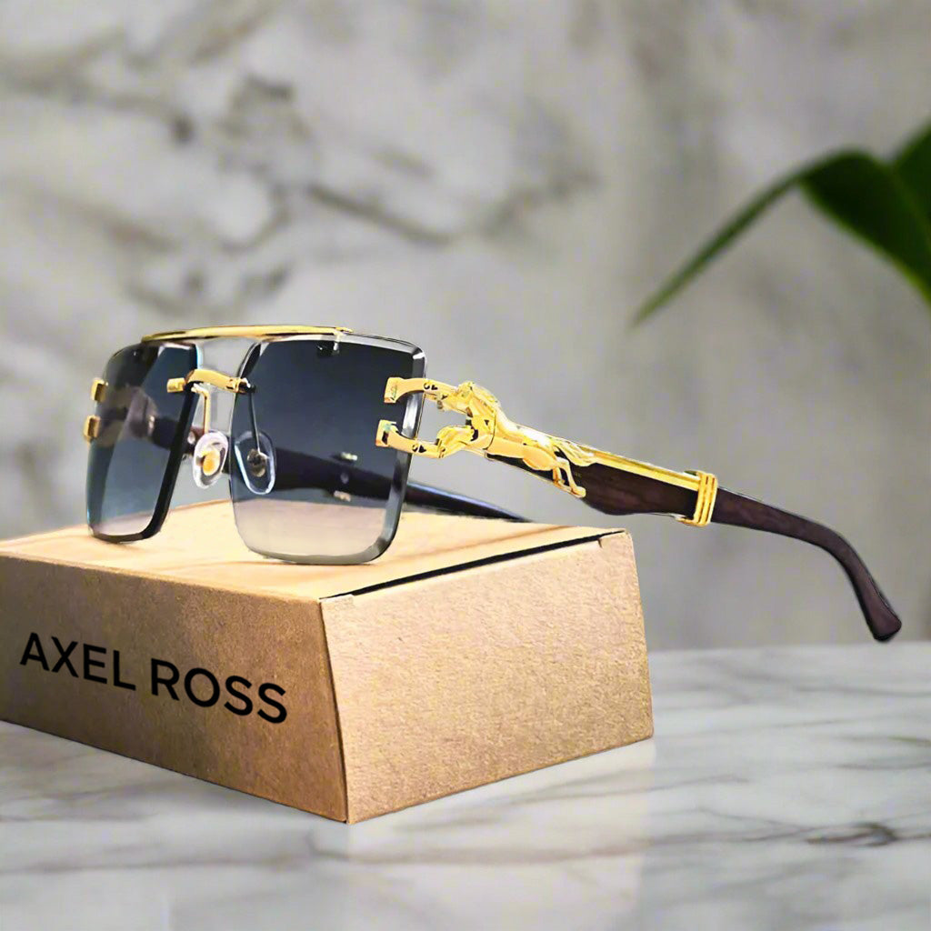 "Mustang" Rimless Wooden Sunglasses - Axel Ross