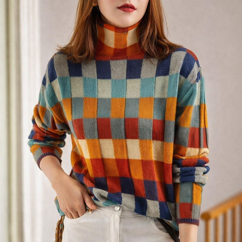 Esme Wool Patchwork Sweater