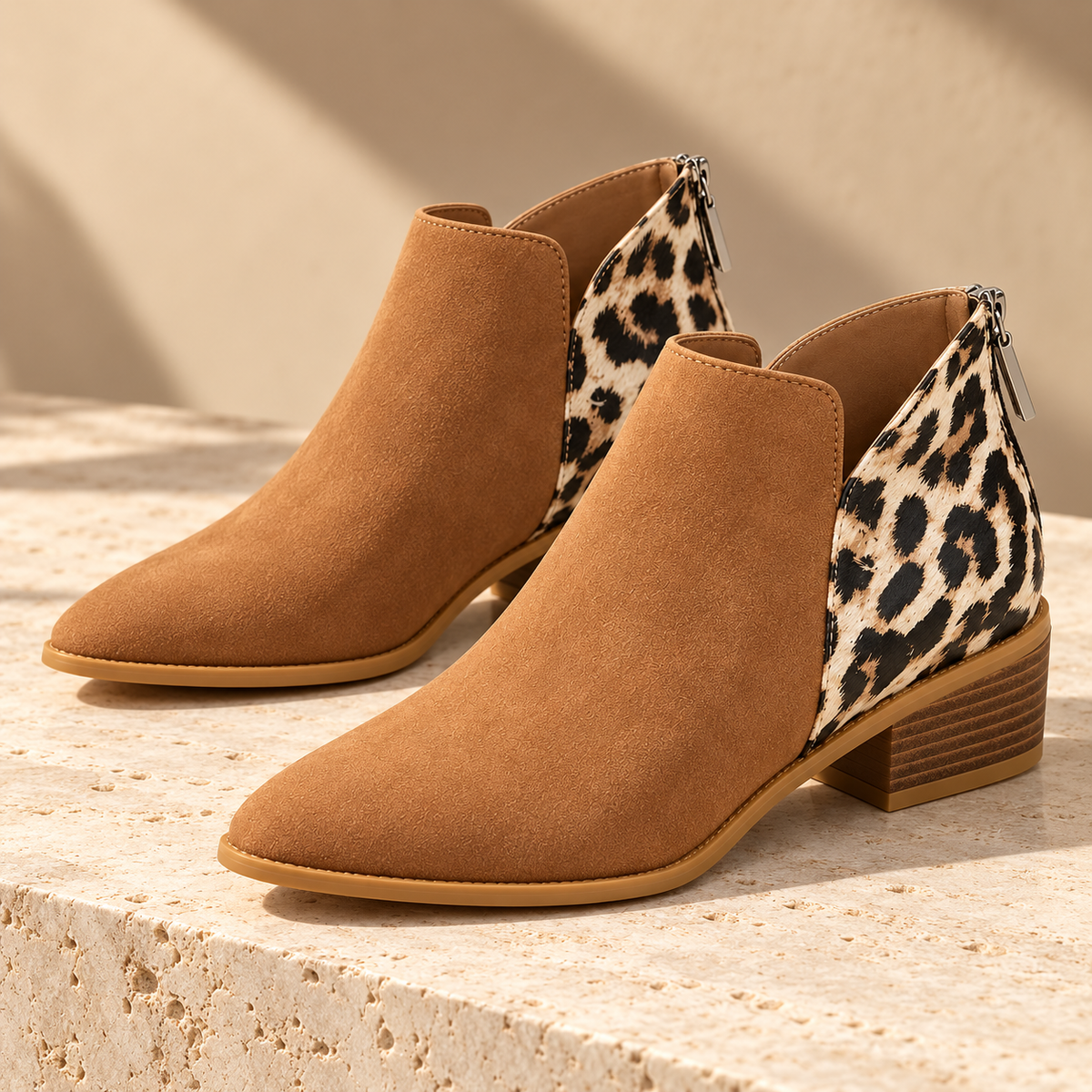 Vellora Leopard Leather Boots
