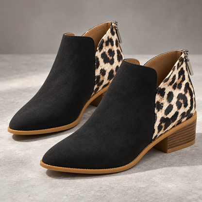 Vellora Leopard Leather Boots