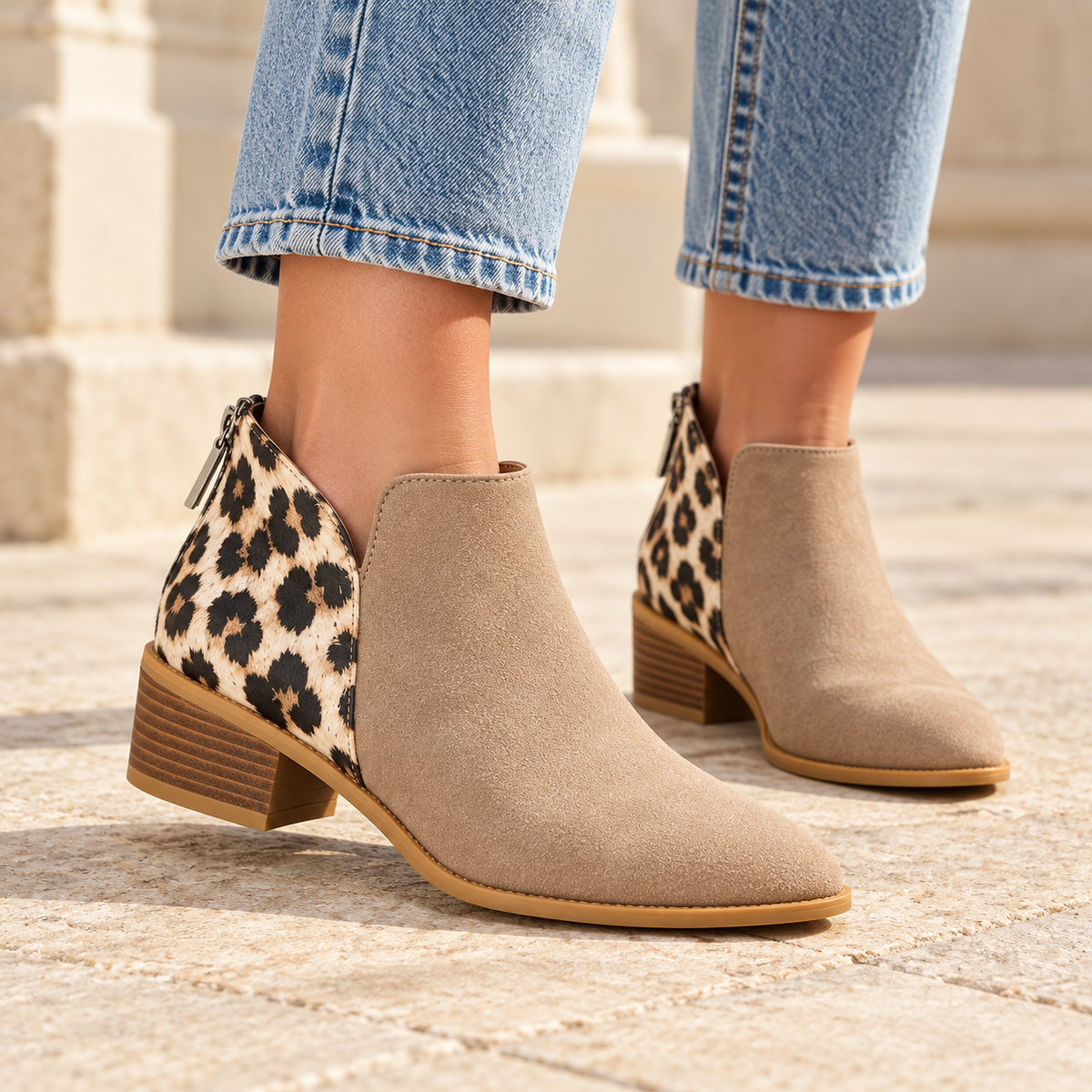 Vellora Leopard Leather Boots