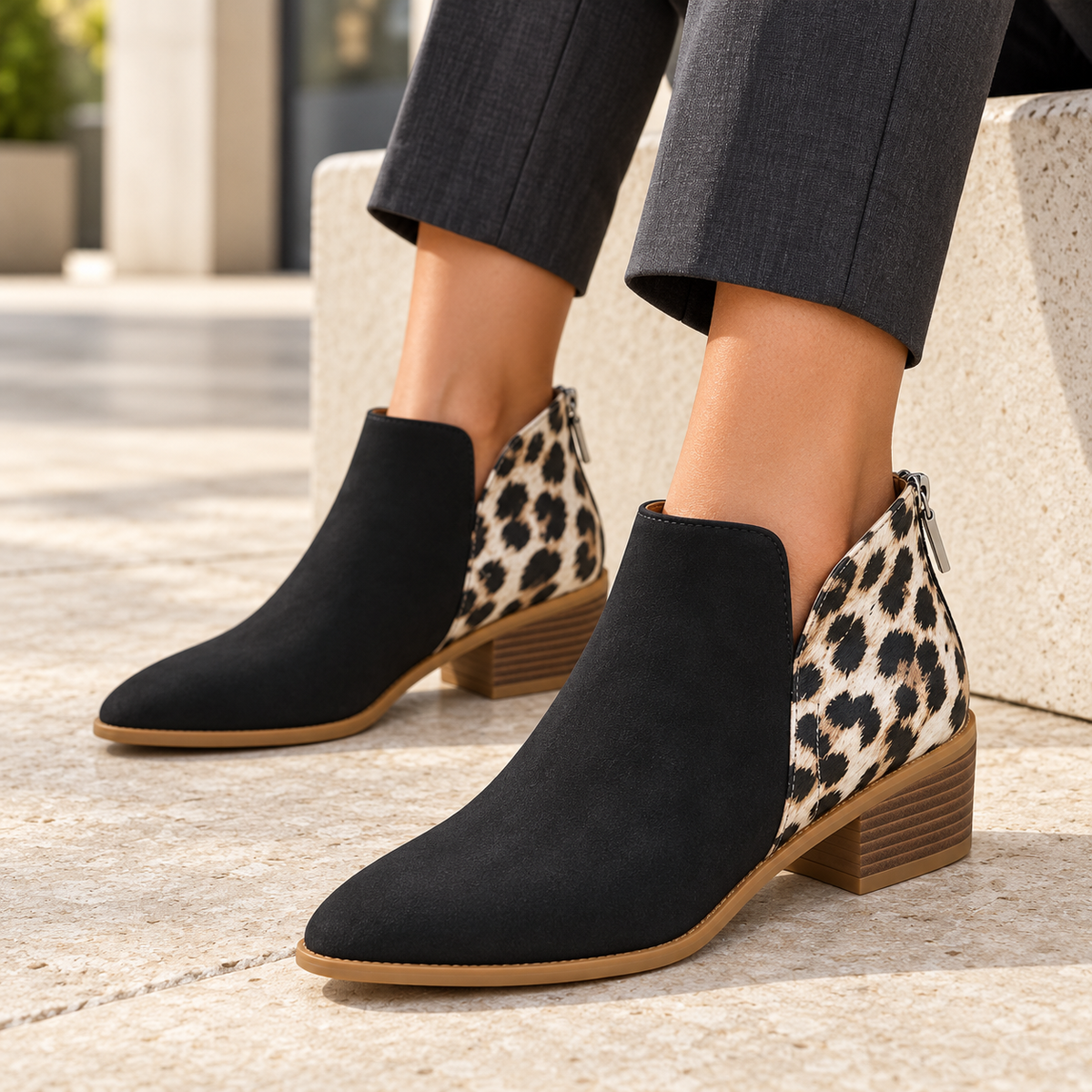Vellora Leopard Leather Boots