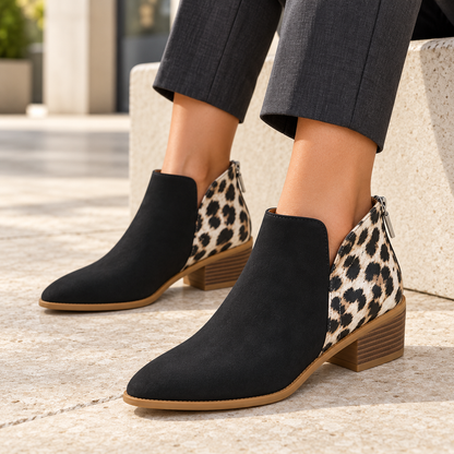 Vellora Leopard Leather Boots