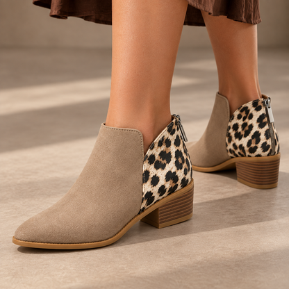 Vellora Leopard Leather Boots