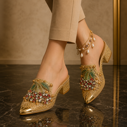 Cherry Glacé Heels