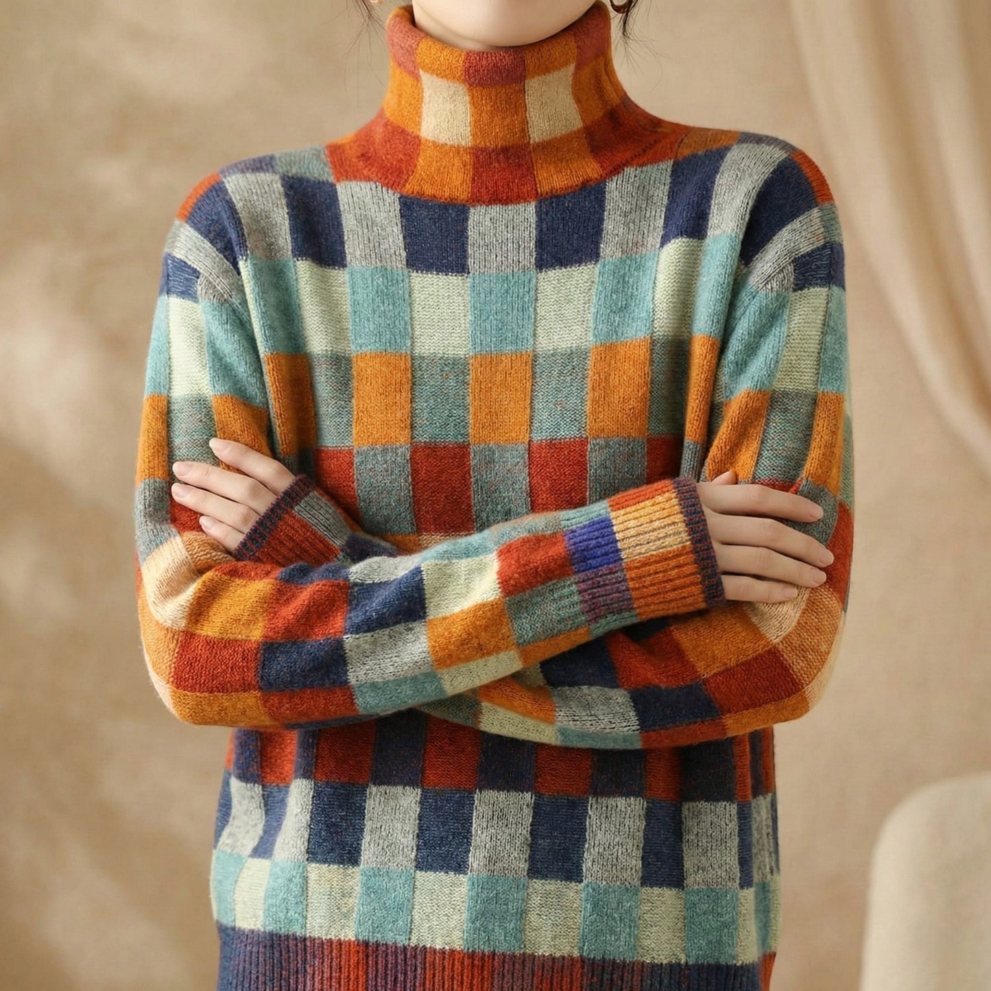 Esme Wool Patchwork Sweater