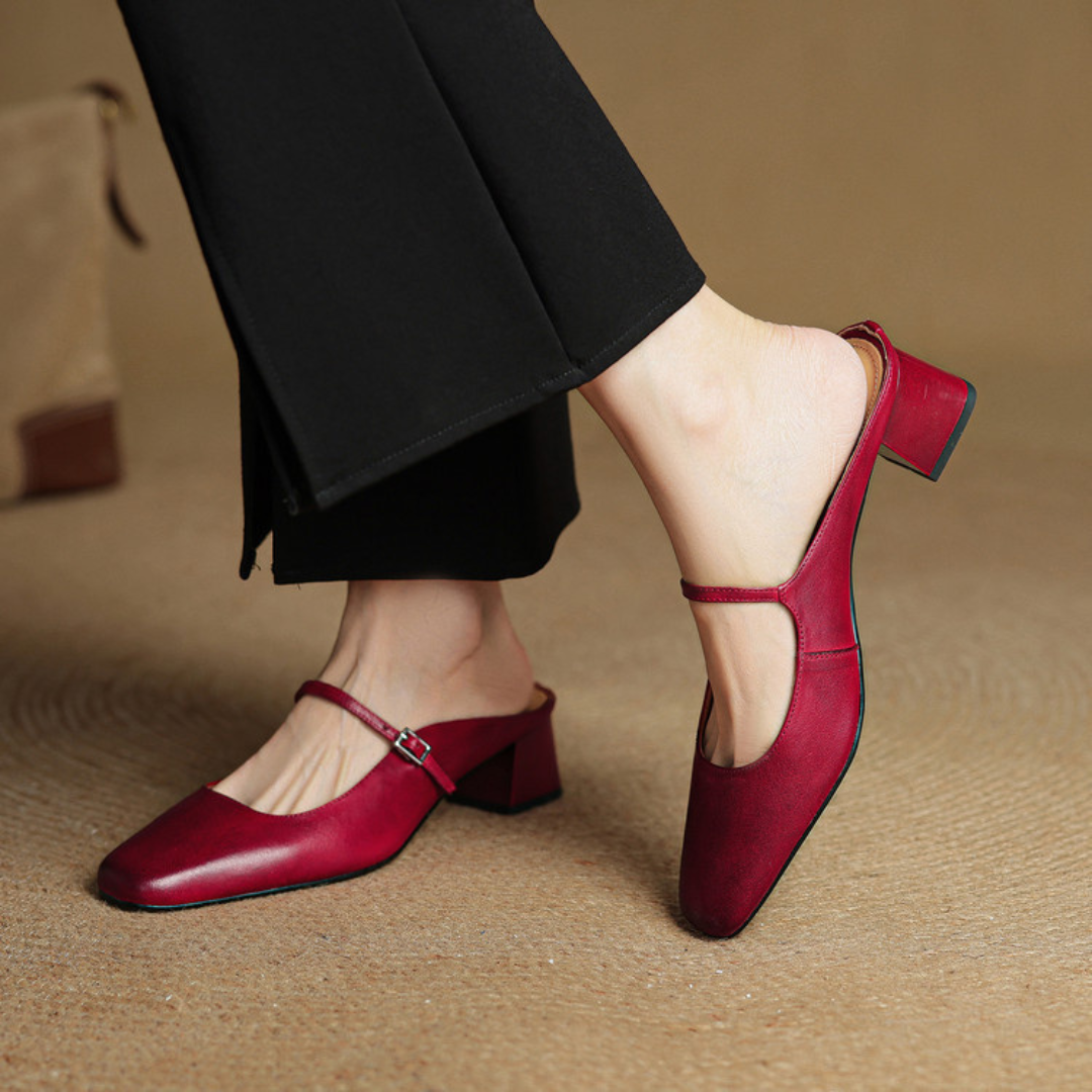 Emilia Genuine Leather Mules