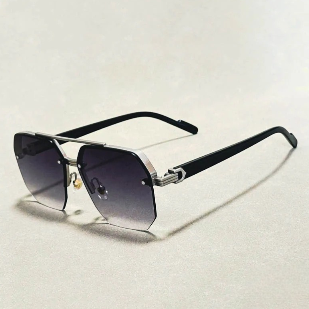 "Jupiter" Semi-Rimless Vintage Sunglasses
