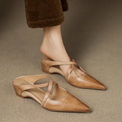 Verona Cross Strap Flats