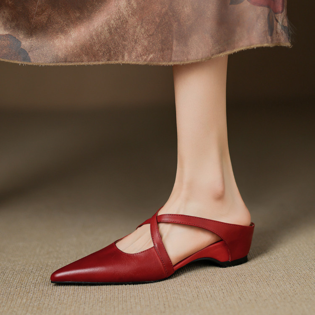 Verona Cross Strap Flats
