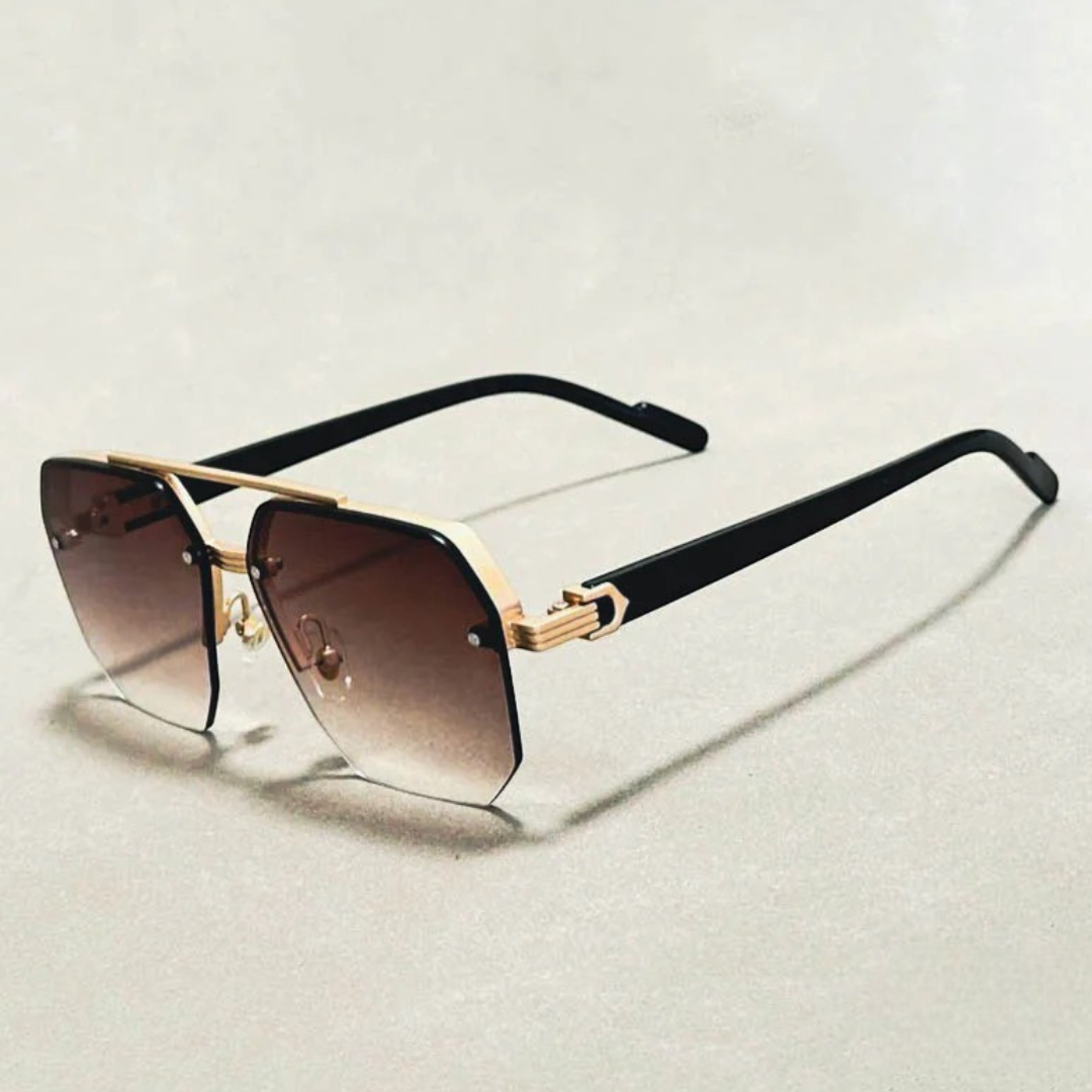 "Jupiter" Semi-Rimless Vintage Sunglasses