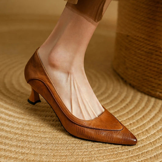 Amara Genuine Leather Heels