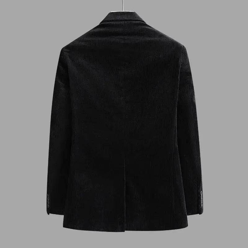 Fashion Autumn/Winter Thickened Corduroy Suit for Young Men Korean Version Slim Fashion Retro Casual Warm Jacket Men's Clothing - Axel Ross