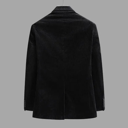 Fashion Autumn/Winter Thickened Corduroy Suit for Young Men Korean Version Slim Fashion Retro Casual Warm Jacket Men's Clothing - Axel Ross