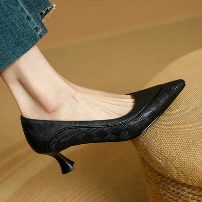 Amara Genuine Leather Heels