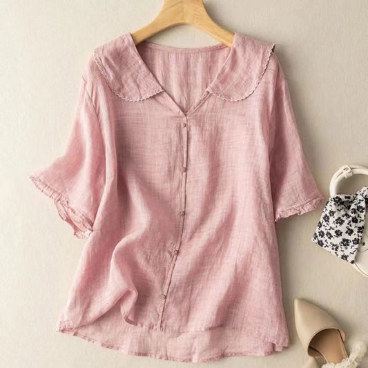 Madeline's Linen Blouse - Axel Ross