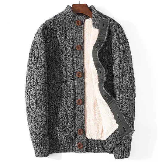 Winter Cardigan Male Thicken Warm Wool Cashmere Winter Coats Sweater Men Clothing 2020 New Outwear Size 4XL 5XL 6XL 7XL - Axel Ross