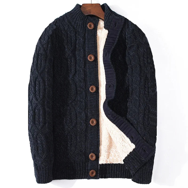 Winter Cardigan Male Thicken Warm Wool Cashmere Winter Coats Sweater Men Clothing 2020 New Outwear Size 4XL 5XL 6XL 7XL - Axel Ross