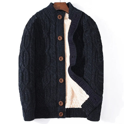 Winter Cardigan Male Thicken Warm Wool Cashmere Winter Coats Sweater Men Clothing 2020 New Outwear Size 4XL 5XL 6XL 7XL - Axel Ross