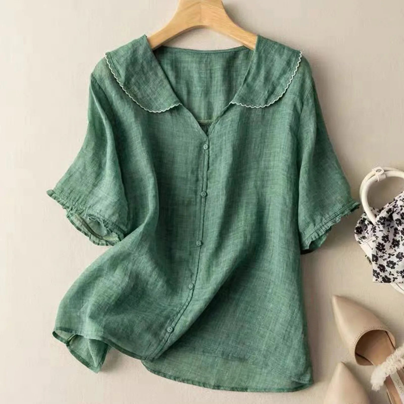 Madeline's Linen Blouse - Axel Ross