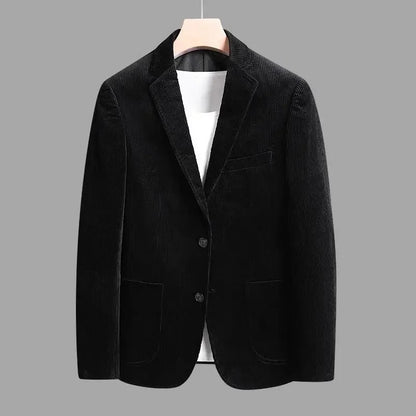 Fashion Autumn/Winter Thickened Corduroy Suit for Young Men Korean Version Slim Fashion Retro Casual Warm Jacket Men's Clothing - Axel Ross