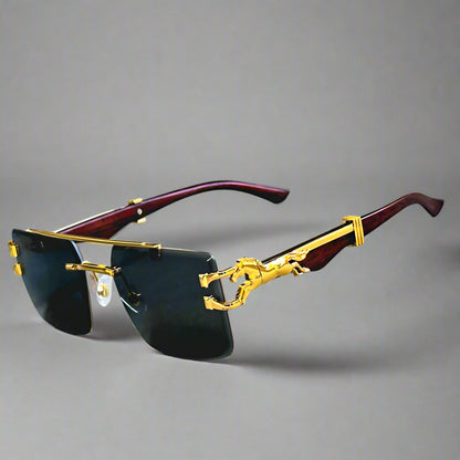 "Mustang" Rimless Wooden Sunglasses - Axel Ross