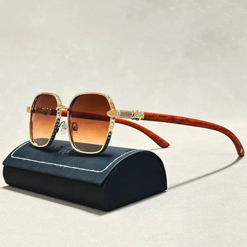 Giovanni™ Retro Wooden Sunglasses