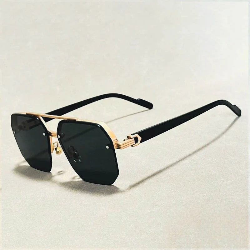 "Jupiter" Semi-Rimless Vintage Sunglasses