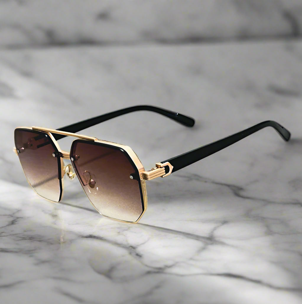 "Jupiter" Semi-Rimless Vintage Sunglasses - Axel Ross