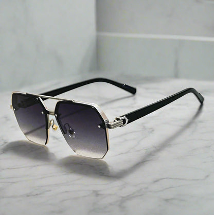 "Jupiter" Semi-Rimless Vintage Sunglasses - Axel Ross