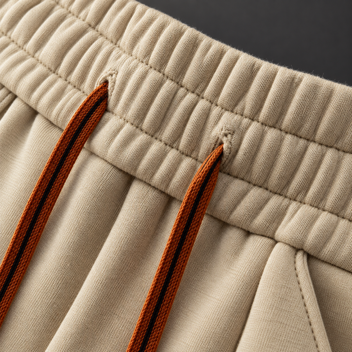 Brenwick lounge pants, gathered waistband and contrasting drawcord detail